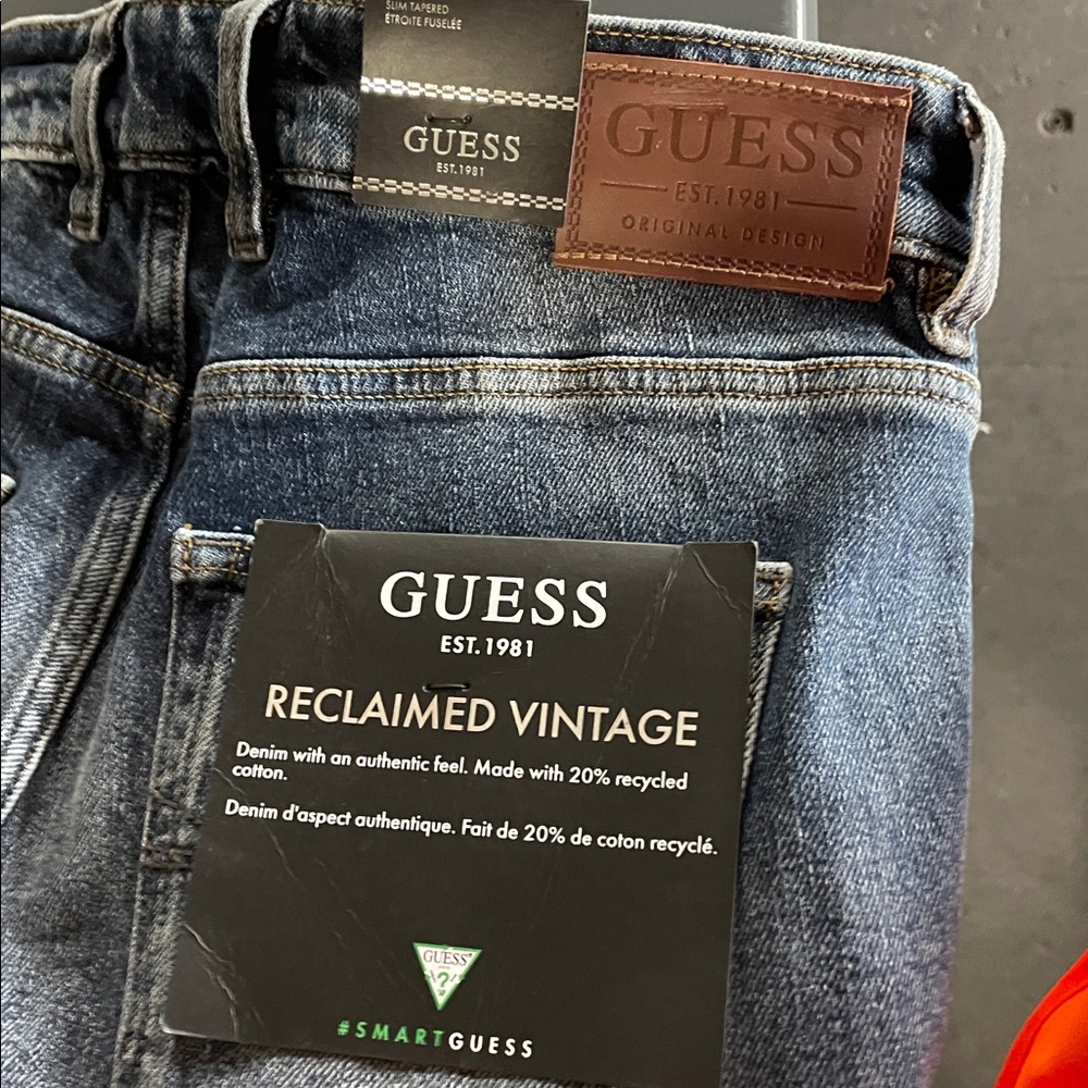 Guess Reclaimed Vintage Denim Mens Jeans - Picture 6 of 6